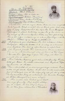 Föreningen för sinnesslöa barns vård - Alfrida Charlotta 10 år intagen på föreningens skola 1896