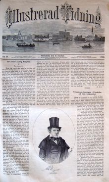 Carl Jonas Love Almqvist. En minnesbild av Emilie Flygare Carlén i Illustrerad Tidning, nr 43 den 27 oktober 1866. Med porträtt.