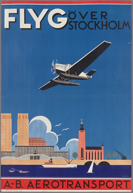 Flyg över Stockholm med AB Aerotransports flygplan