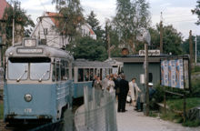 Spårvagn på linje 13 i Mälarhöjden 1962