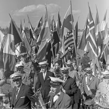 Första majdemonstration på Gärdet