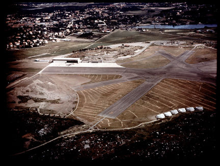 Flygbild över Bromma flygplats 1936