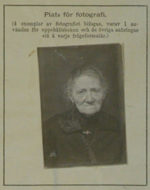 Fruma Gerschman ansöker om uppehållsbok 1918