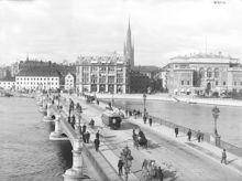Vasabron sedd mot norr vid sekelskiftet 1900. 