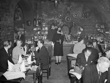 Österlånggatan 51, Gyldene Freden. Interiör i restaurangen