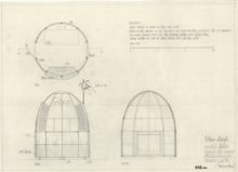 Glasskiosk modell Igloo – ritning från 1945