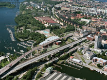 Flygfoto över Skanstull