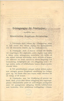 Polettpojkar - ordningsregler!