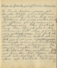 Manillaskolan - eleven Harry Karlsson firar julafton hemma 1917