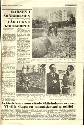 Tidningsartikel från Aftonbladet om kritik mot Skärholmen
