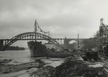 Årstadalshamnen: Invigning av kaj för AB Vin- och spritcentralen 28 februari 1959