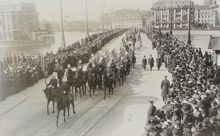 Begravningståg Svenska brigaden 1918