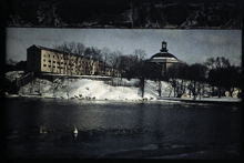 Tyghuset och Skeppsholmskyrkan från Skeppsholmsbron