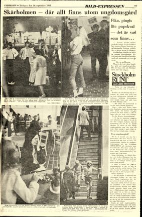 Tidningsreportage med bilder om bristen på ungdomsgård i Skärholmen