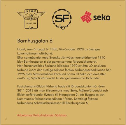 Minnesmärke över Barnhusgatan 6