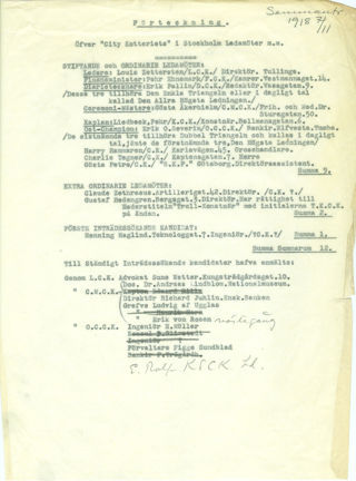 City-Kotteriets medlemmar 1918.
