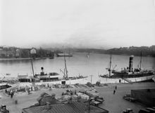 Vy från Hotell Reisen på Skeppsbron 14, 1931.