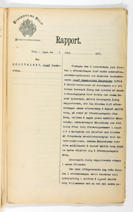 Josef Skoutelsky häktas vid blodbadet på Gustaf Adolfs torg