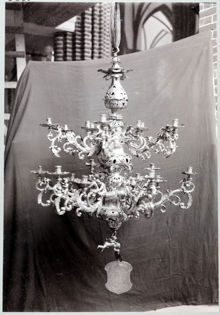 Ljuskrona av silver i Storkyrkan