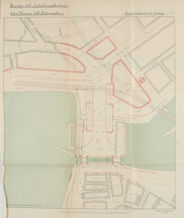 Förslag till uppfartsväg från Slussen 1903