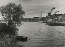 Årstadalshamnen: Trafikbild tagen från väster