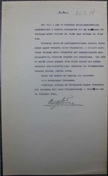 Fredrik Ström håller tal mot monarkin - polisrapport 1914