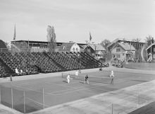 Tennisstadion i Råsunda invigs