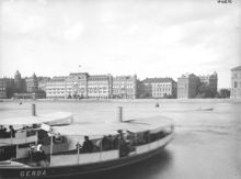 Logårdstrappan med Blasieholmskajen i fonden