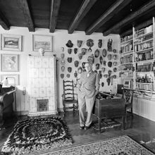 Professor Wilhelm Kåge, 1955. Inför utställningen Söder i konsten