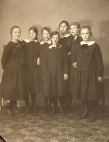 Frimurarflickor på Frimurarbarnhuset i Kristineberg, 1926
