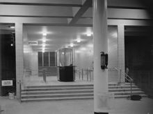 Station Ringvägen. Spärrkiosk sedd från norr