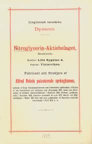 Alfred Nobel och Nitroglycerinaktiebolaget