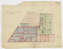 HK 20. Planritning över kvarteret Cephalus 1756