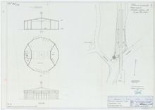 Provisorisk tunnelbanestation i Farsta – ritning från 1958