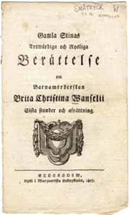 Text om barnamörderska.