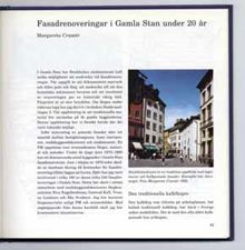 Fasadrenoveringar i Gamla Stan under 20 år / Margareta Cramér