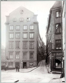 Vy över Köpmantorget från Bollhusgränd