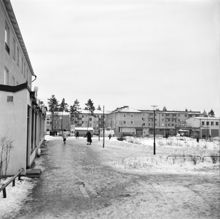 Bagarmossens centrum, vintern 1958