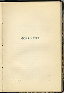 Mors kista / Maria Sandel