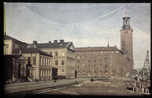 Karolinska Institutet och Stadshuset sedda från Norr Mälarstrand