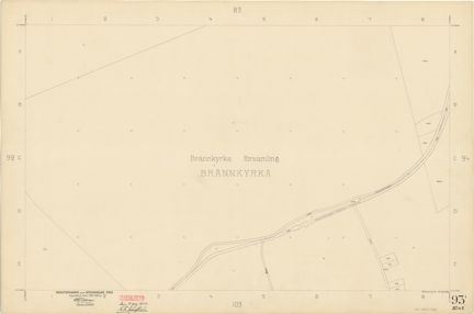 Bladet är ritat i tusch på papper som numera är gulnat