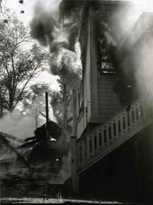 Kamratföreningen Röde Hanen, Brand på Götalandsvägen 1963