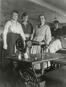 Segelsömmerskor på Stockholms örlogsvarv