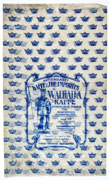 Papperspåse. Walhalla Kaffe. Aktiebolaget Kaffe & Teeimporten.