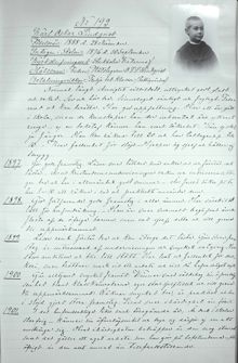 Föreningen för sinnesslöa barns vård - Karl Oskar 8 år intagen på föreningens skola 1896