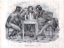 "Hufvudstadens nöjen - Rökarena" (teckning 1841)