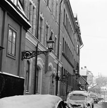 Fjällgatan västerut med husfasader i kv. Stammen