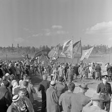 Första majdemonstration på Gärdet