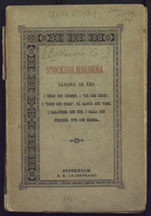 Stockholmskorna sådana de äro i helg och söcken, i "ur och skur", i "krig och fred", på gator och torg, i salonger och kök, i gala och negligé, ute och hemma / Josef Linck