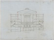 Stockholms konserthus – tvärsektion "E-F"